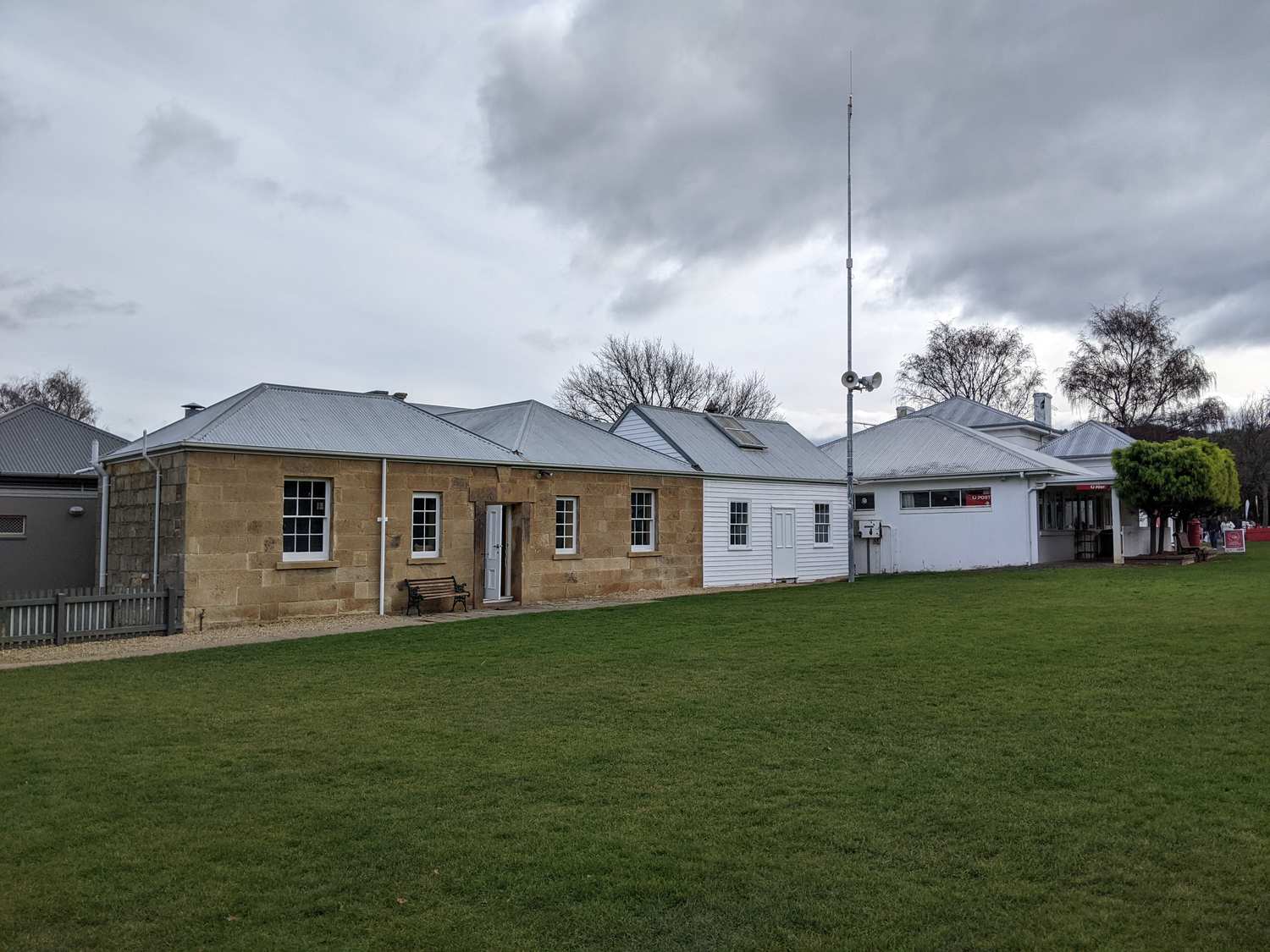 A colonial-era sandstone building in Richmond, Tasmania.